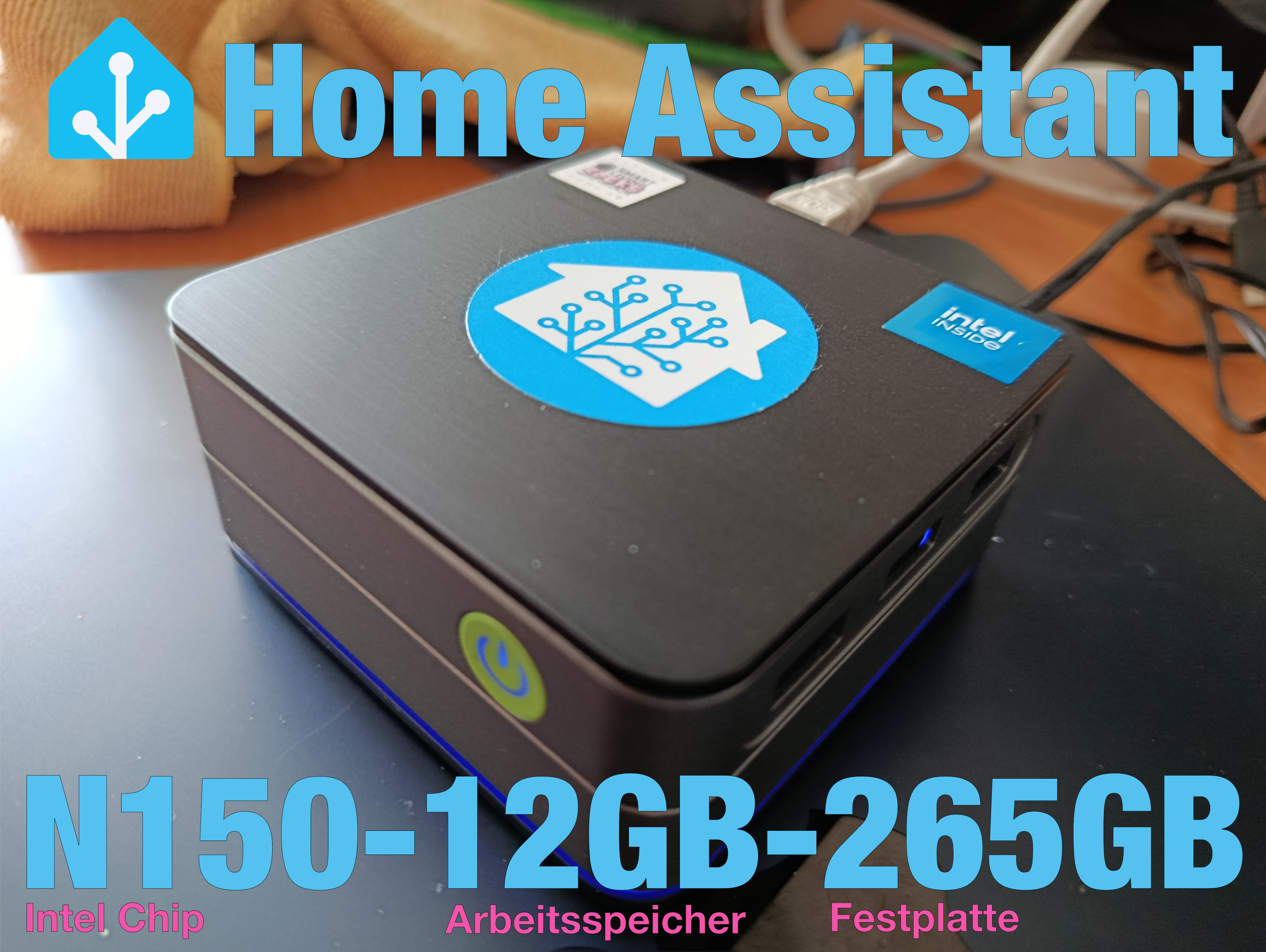 Home Assistant Mini Server "Tiny2" - N150 12GB Ram, 256GB SSD, 3x USB 3.0